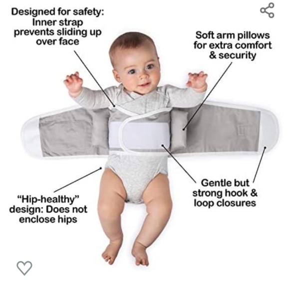 NWOT Anna & Eve Pink Baby Swaddle just for arms - Picture 2 of 7